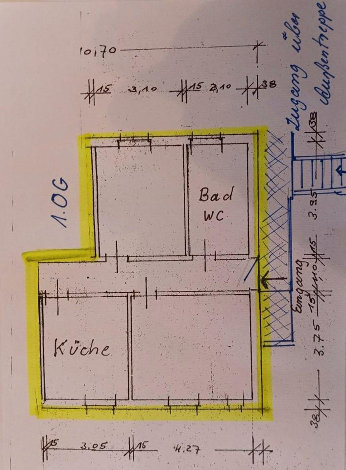 Thumbnail-2-Zimmer Wohnung zwischen Kulmbach und Thurnau zu vermieten
