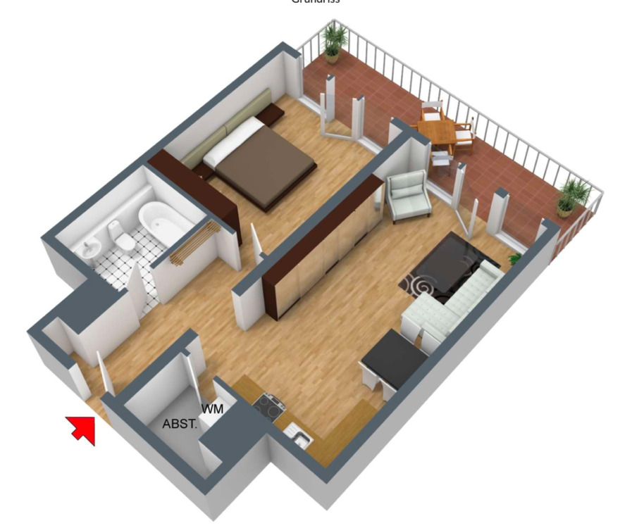 Thumbnail-2-room Apartment Hafencity ca.1600 warm