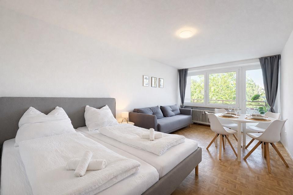 Thumbnail-Vollmöbliertes 1 Zi. Appartment Fürstenried (U3) | 33 m² | Balkon