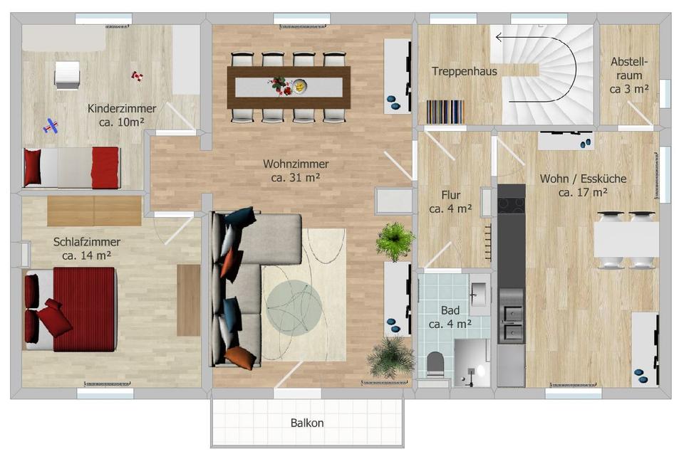 Thumbnail-helle Etagenwohnung 1.OG, 102 qm ab Juli