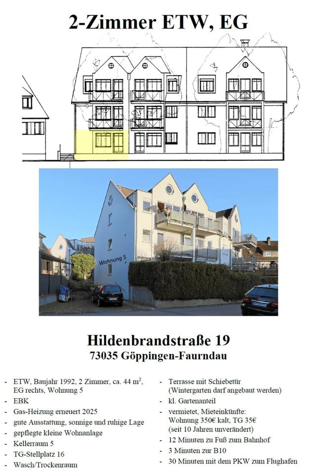 Thumbnail-ETW incl. TG-Platz, 2 Zimmer, Faurndau