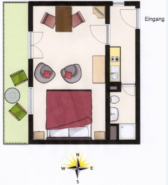 Thumbnail-1,5 Zimmer App. in Oberstdorf, herrlicher Bergblick, Warm 560€