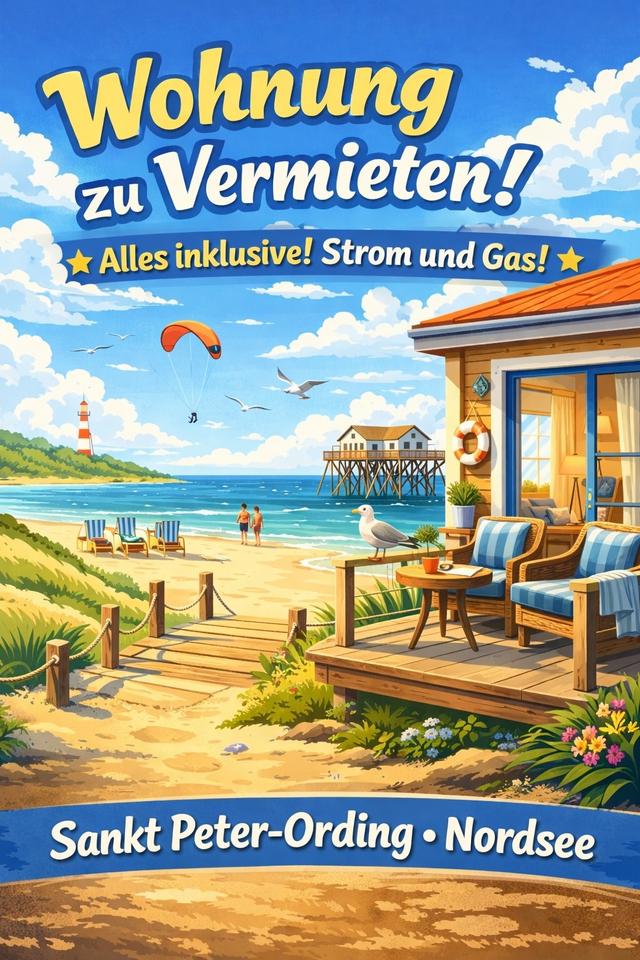 Thumbnail-2,5 Zimmer 1.OG Wohnung zur Miete in Sankt Peter-Ording, Bad.