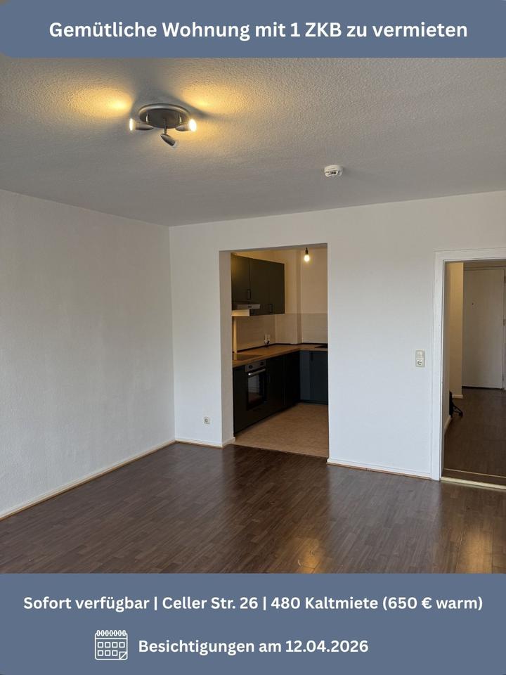 Thumbnail-Zentrale 1-ZKB-Wohnung mit neuer Einbauküche und Südbalkon