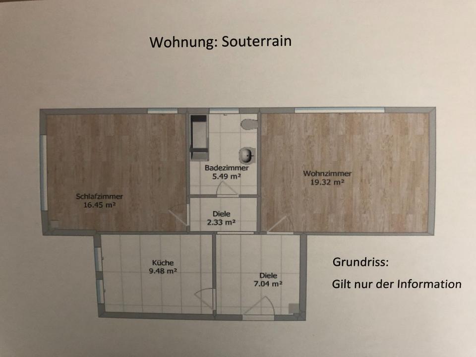 Thumbnail-Vermiete 60 qm Souterrain - Wohnung in Sprockhövel
