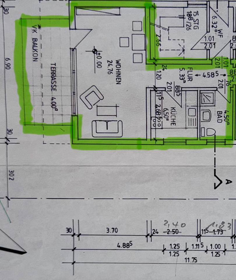 Thumbnail-1 - Zimmer Wohnung Erdgeschoss Provision frei Miete