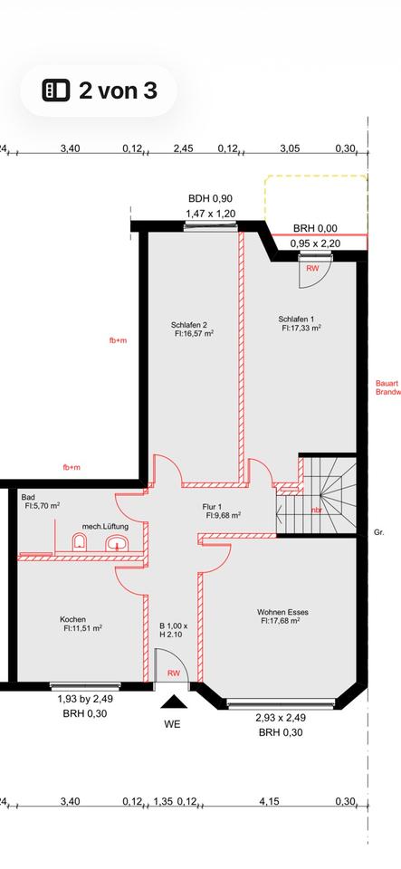 Thumbnail-Erdgeschoss Wohnung 112 qm auf 2 Etagen zu vermieten Hernerstr