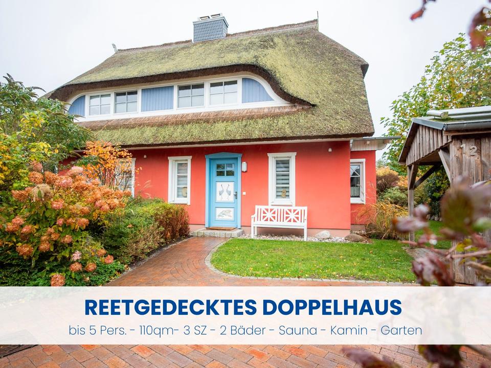 Thumbnail-Ferienhaus Darß Reetdach Sauna Kamin ruhige Lage 2 bis 5 Personen