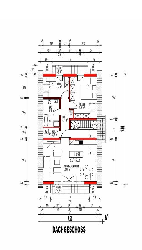 Thumbnail-3 Zimmerwohnung Neubau Bürstadt