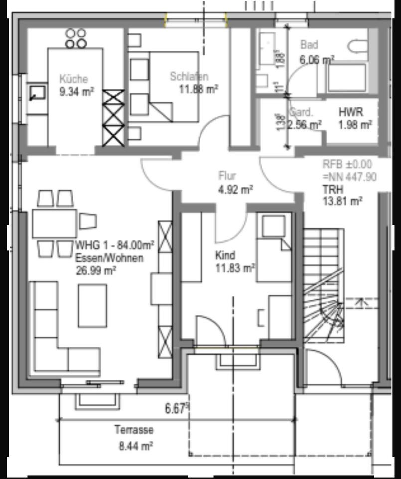Thumbnail-3,5-Zimmer Erdgeschosswohnung mit Terrasse, Kernsaniert Mutlangen