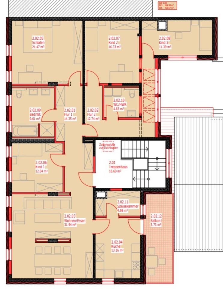 Thumbnail-Großzügige 5-Zimmer-Mietwohnung (159m²)