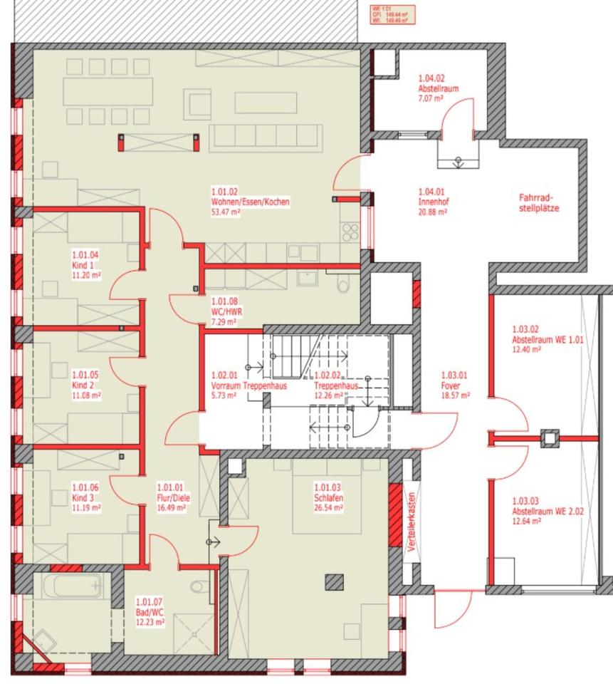 Thumbnail-Großzügige 5-Zimmer-Mietwohnung (149 m²)