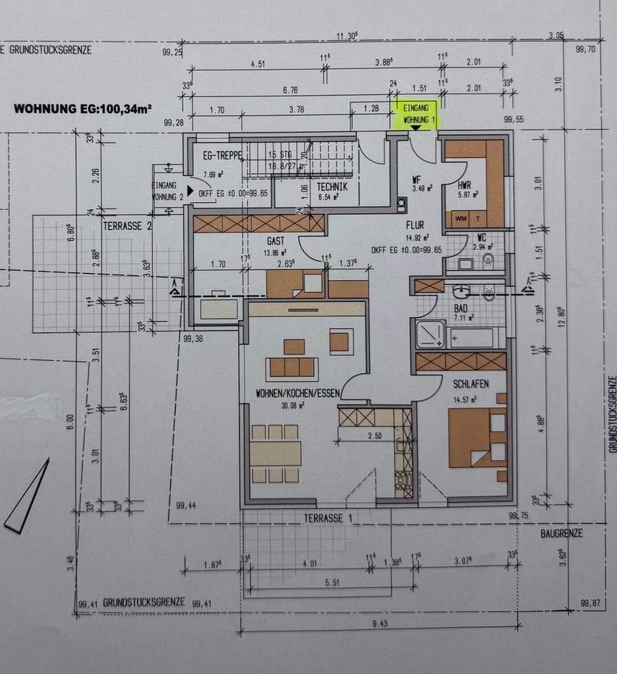 Thumbnail-Moderne 3-Zimmer Etagenwohnung mit Terrasse, Garten in Enger