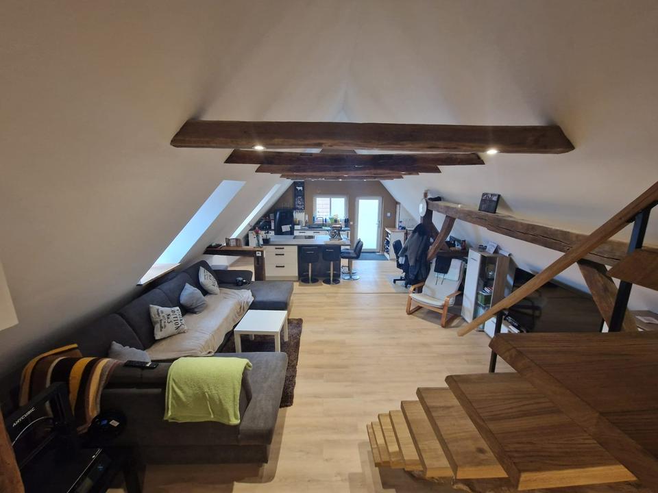 Thumbnail-Geräumige 1-Raum-Dachgeschosswohnung im sanierten Fachwerkhaus