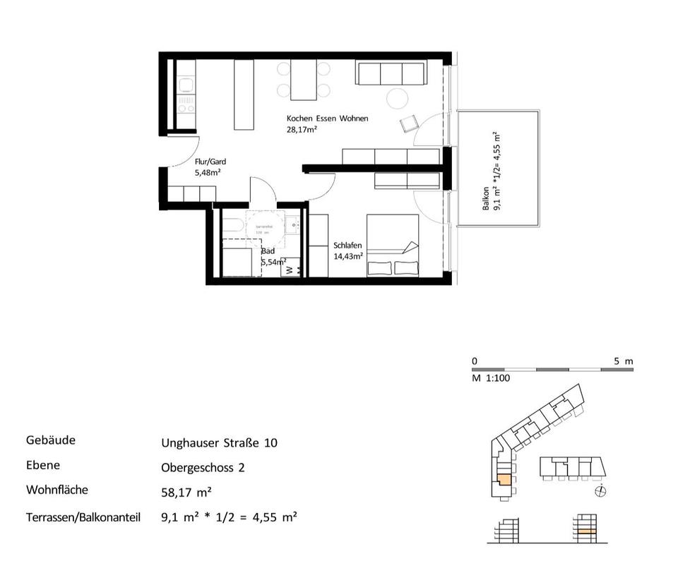 Thumbnail-Erstbezug - 2 Zimmerwohnung mit Garage (Wallbox mögl.) Burghausen