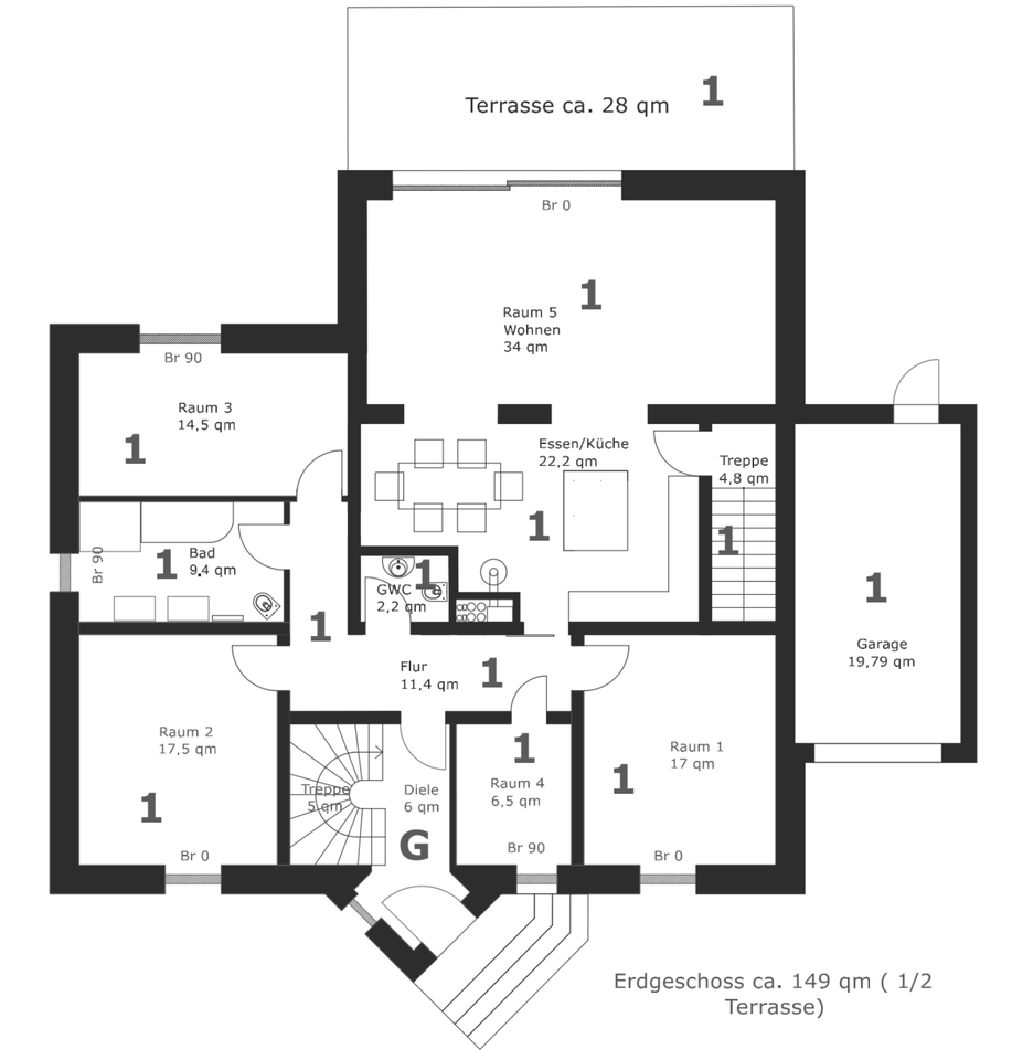 Thumbnail-Große EG Wohnung mit Garten, Terrasse und Garage – Erstbezug