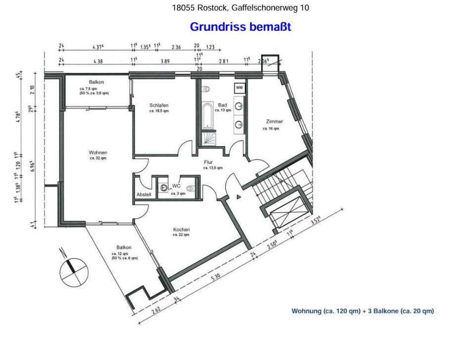 Thumbnail-3-Zimmer-Wohnung in Rostock auf der Holzhalbinsel