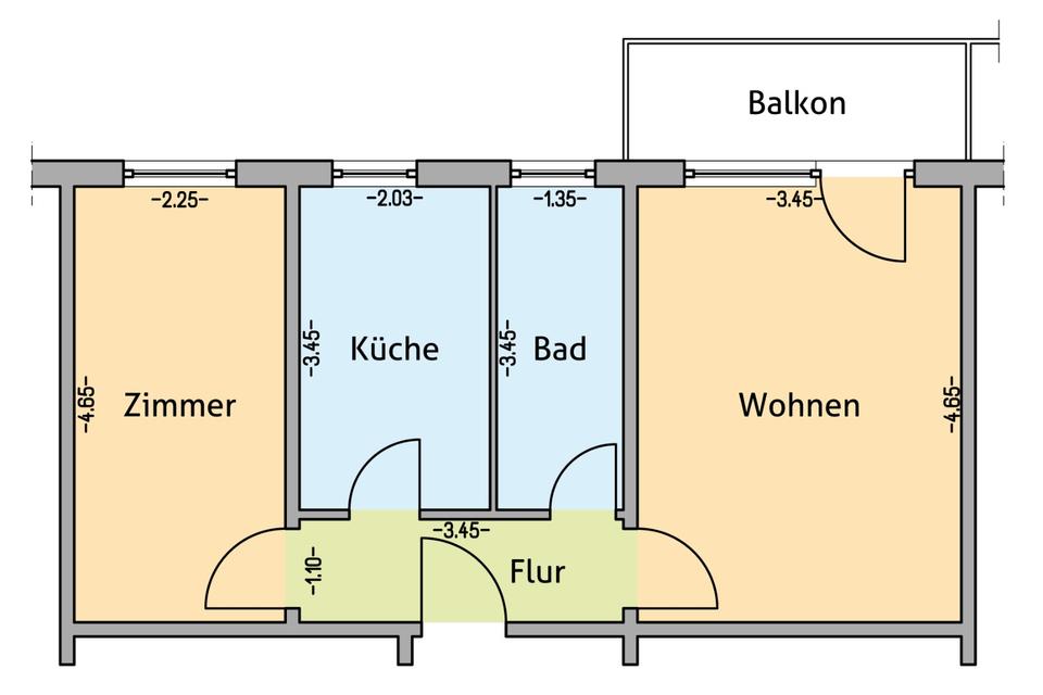 Thumbnail-2-Raum Wohnung in der Südstadt zu vermieten!