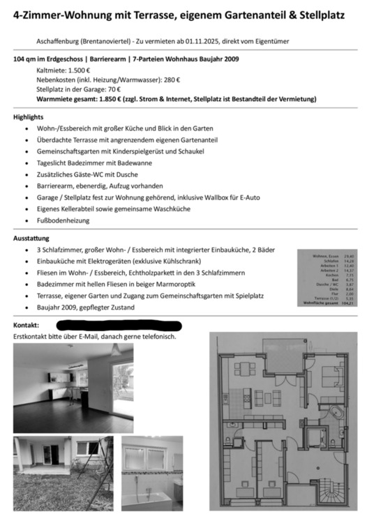Thumbnail-Moderne, barrierearme 104qm 4ZK2B Wohnung im Brentanoviertel