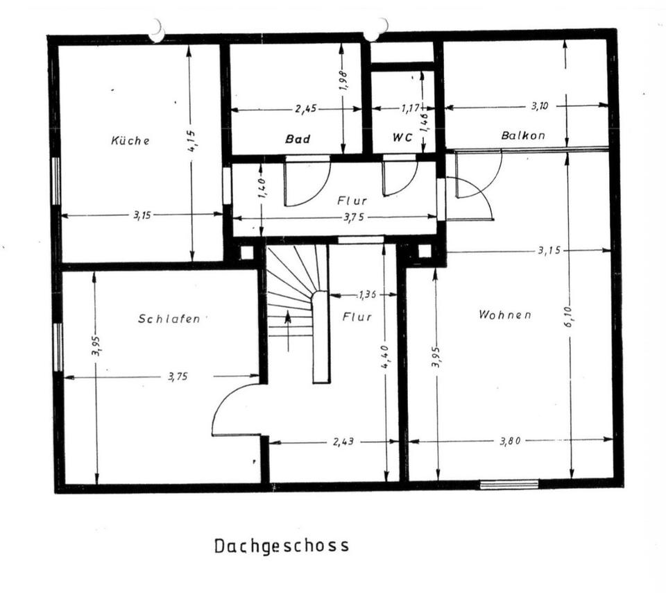 Thumbnail-Dachgeschosswohnung Remscheid Süd 70m2 Kaltmiete 480€