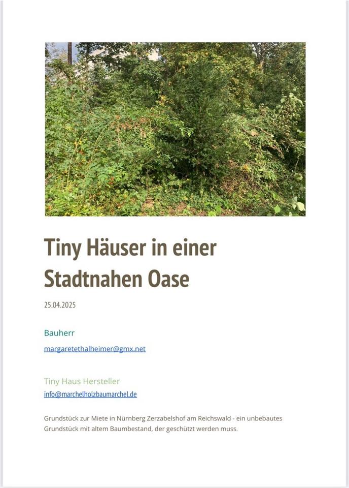 Thumbnail-Tiny Haus Grundstück ca. 150qm, Nürnberg Am Reichswald zu mieten