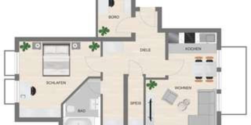 Thumbnail-Schöne 2-Zimmer-Souterrain-Wohnung in Freystadt