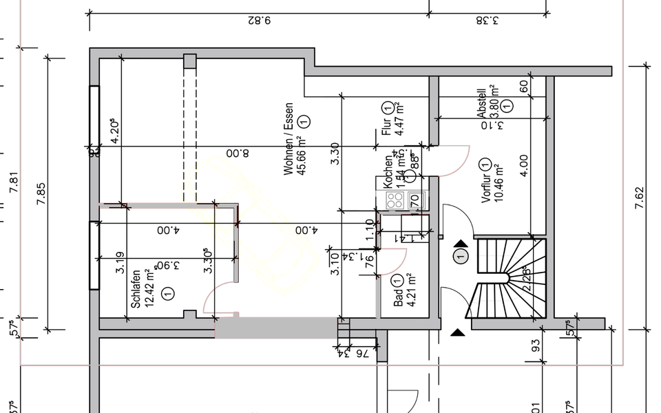 Thumbnail-75 qm Wohnung mit 25 qm Freifläche zum selbst Ausbauen