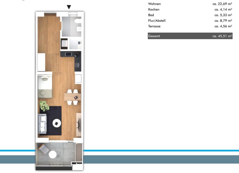 Thumbnail-Wohnung Luxuriös, Erstbezug Neubau, WG14 modern