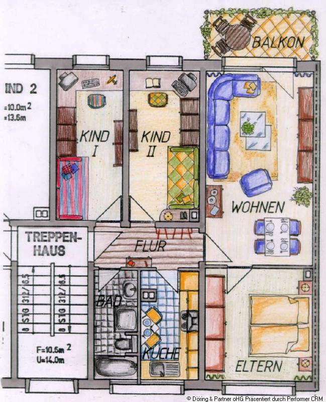Thumbnail-Balkon, PKW-Stellplatz und fairer Preis --- 4-Raum-Whg. im Hochparterre !