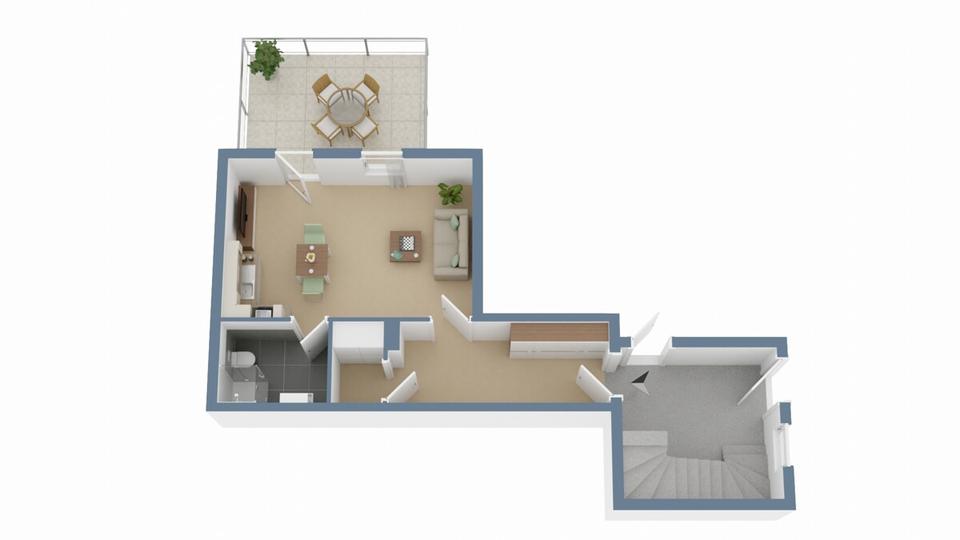 Thumbnail-KfW 55 Standard: Moderne 1-Zimmer-Wohnung mit Balkon – kernsaniert und zentral in Rinteln