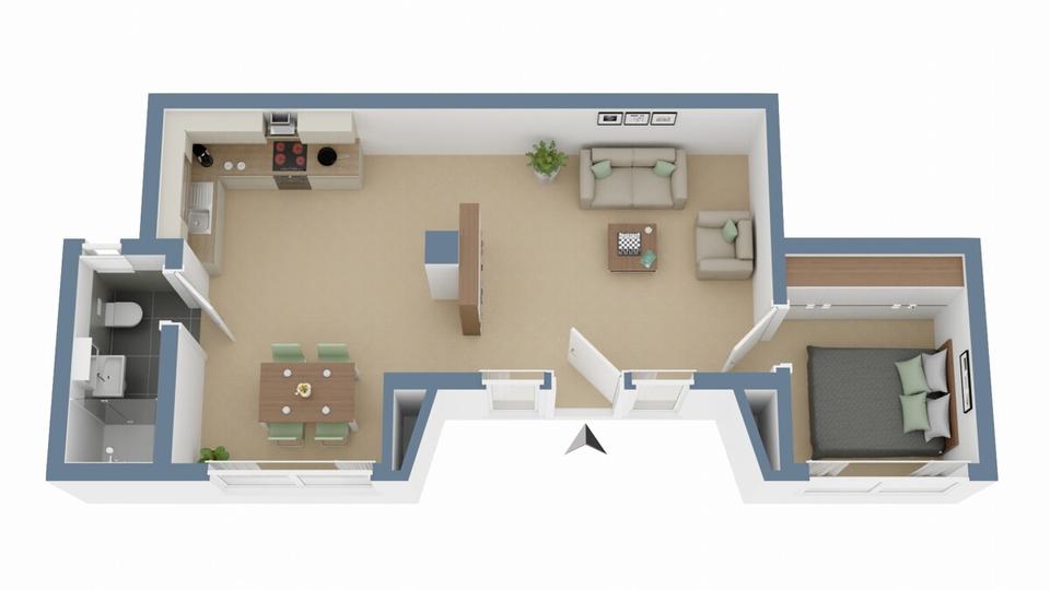 Thumbnail-KfW 55 Standard: Moderne 2-Zimmer-Wohnung – kernsaniert und zentral in Rinteln