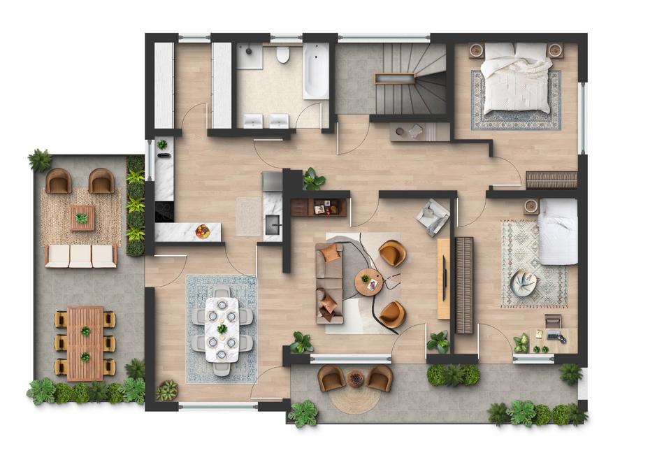 Thumbnail-Moderne 3-Zimmer-Wohnung mit großem Südbalkon & Süd-West-Terrasse