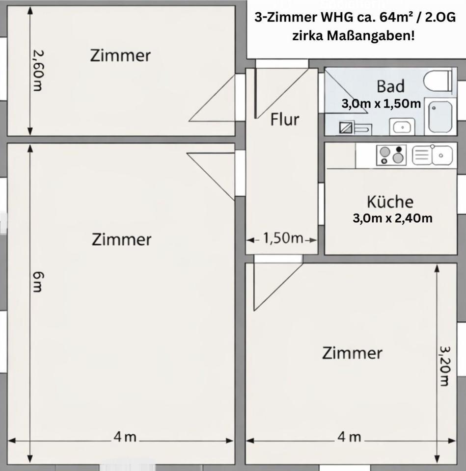 Thumbnail-sonnige 3-Zimmer-Wohnung mit Charme in bester Lage - von Privat-