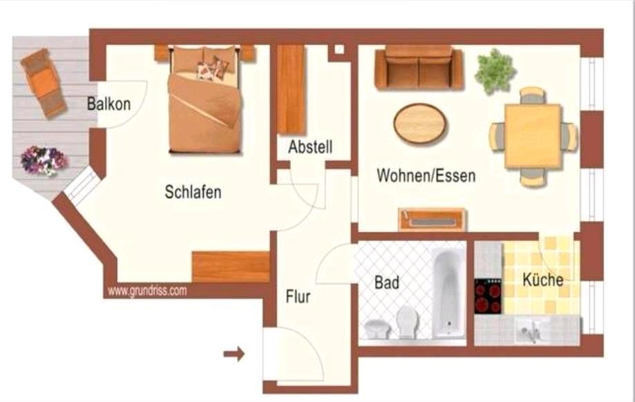 Thumbnail-Frisch renovierte helle 2,5-Zimmer-Wohnung mit Balkon in Leipzig