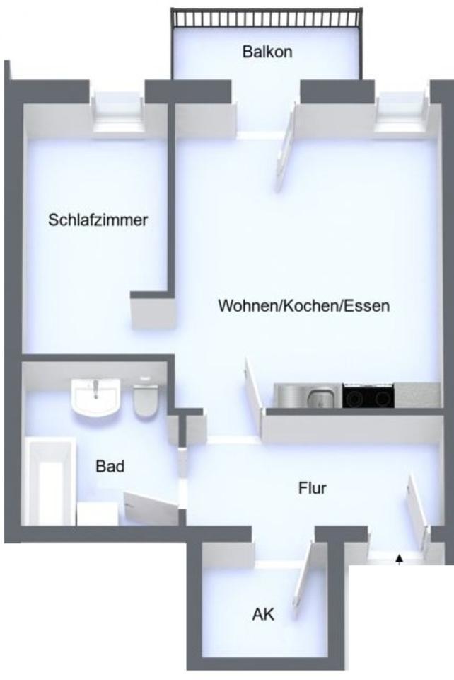Thumbnail-Singlewohnung in Fischbach, ruhig, grün & barrierefrei