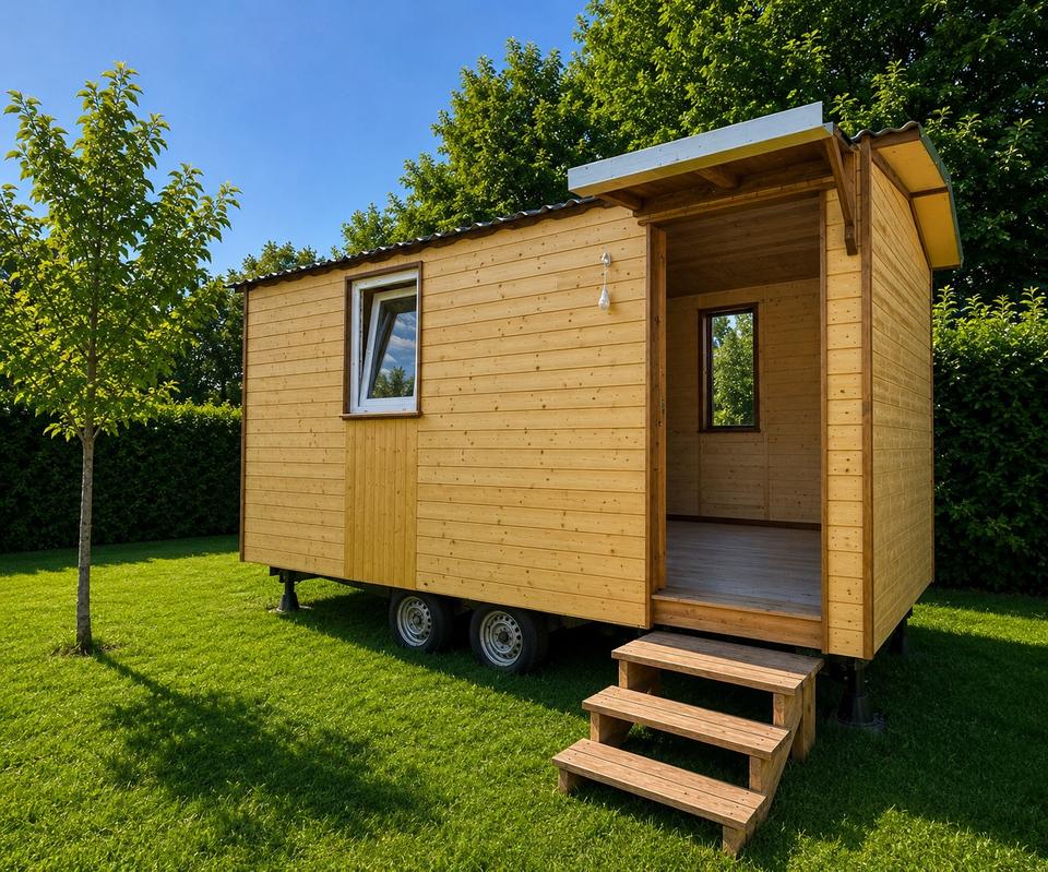 Thumbnail-Premium Tiny House Bauwagen aus Holz mit Isolierung & Elektrik