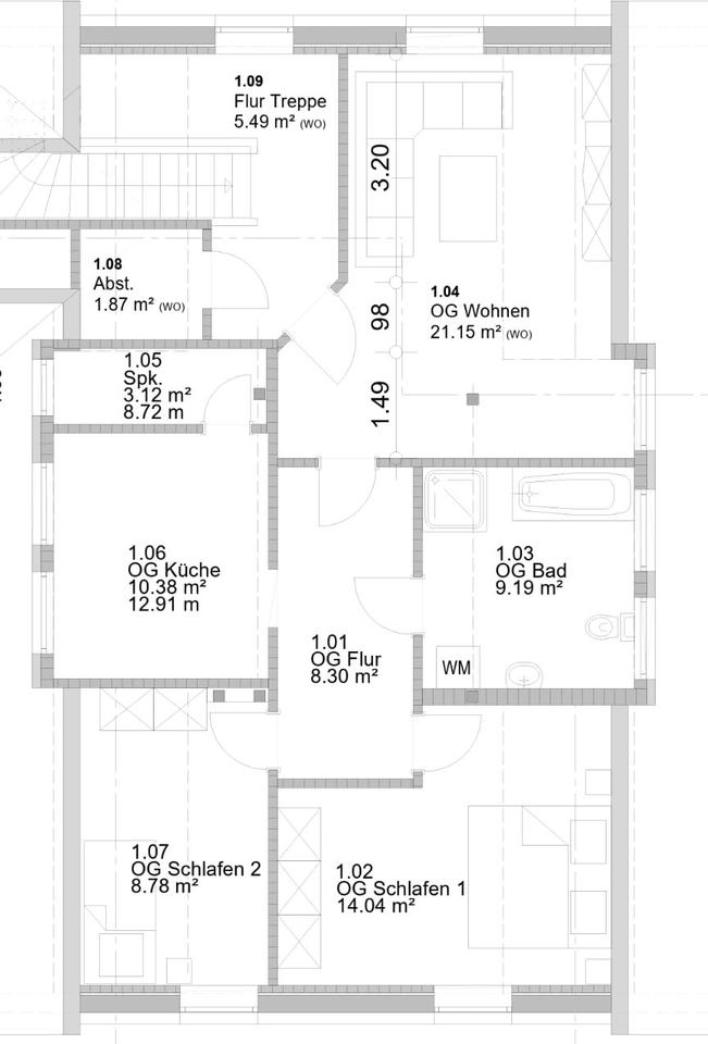 Thumbnail-Gemütlich 3- Zimmerwohnung im Zweifamilienhaus