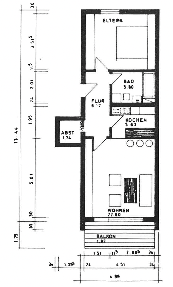 Thumbnail-Erstbezug nach Sanierung mit Balkon und Einbauküche: Geschmackvol