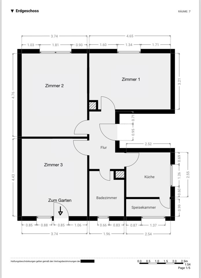 Thumbnail-Helle 3-Zimmer Wohnung mit großem Privatgarten-Zentrale Lage