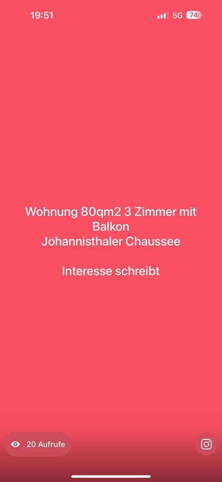 Thumbnail-3 Zimmer Wohnung Johannisthaler Chausse mit Balkon ab 1.4