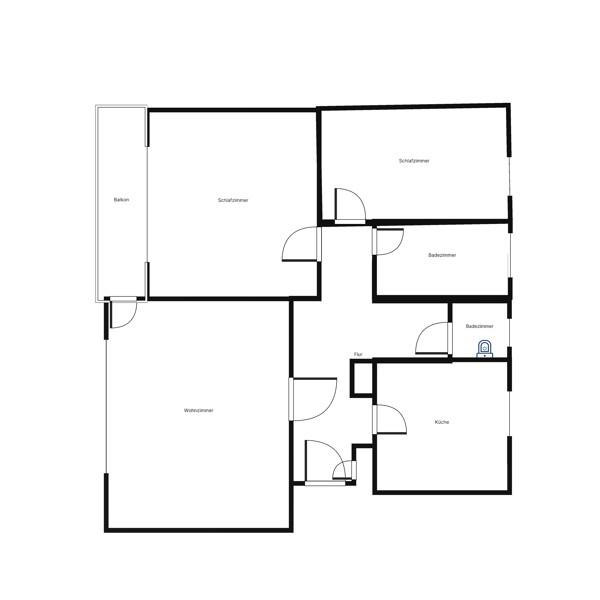 Thumbnail-Frisch renovierte 3-Zimmer-Wohnung mit Balkon