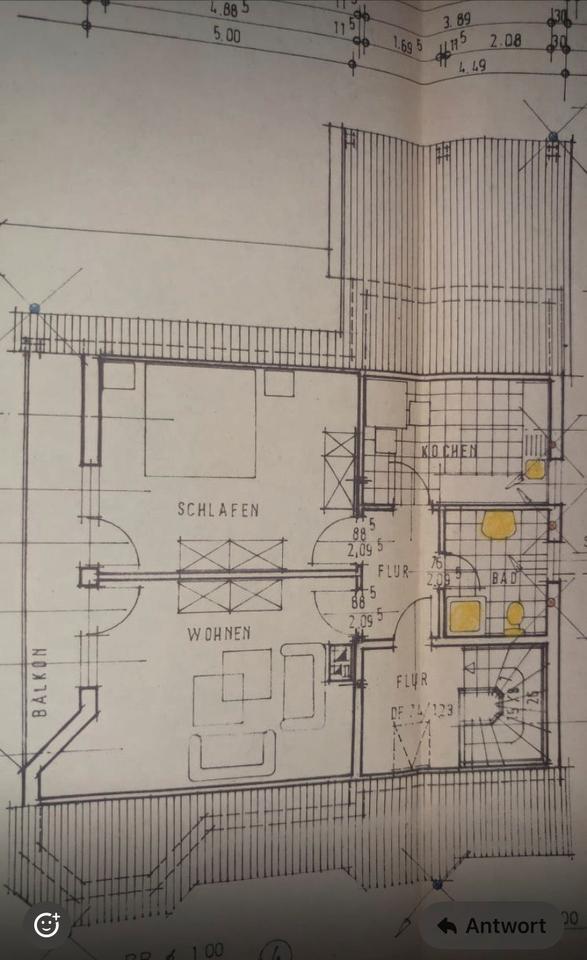 Thumbnail-2 Zimmerwohnung mit Einbauküche, Balkon & Stellplatz