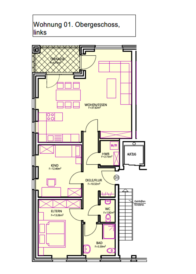 Thumbnail-Moderne 3-Zimmer-Wohnung im Obergeschoss in Olfen zu vermieten