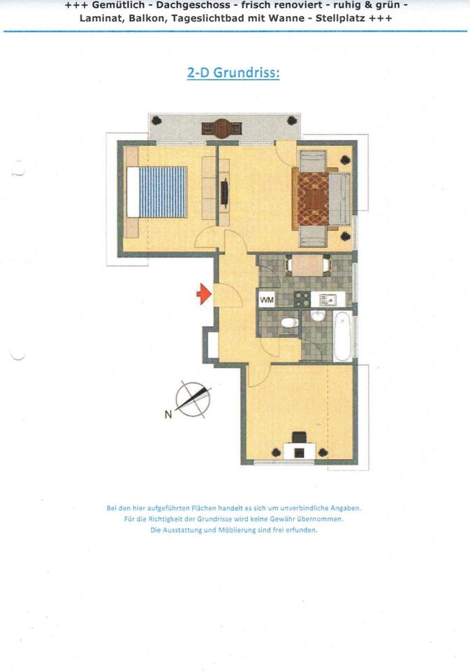 Thumbnail-Ruhige 3-Zimmerwohmung, Balkon, Tageslicht-Badezimmer