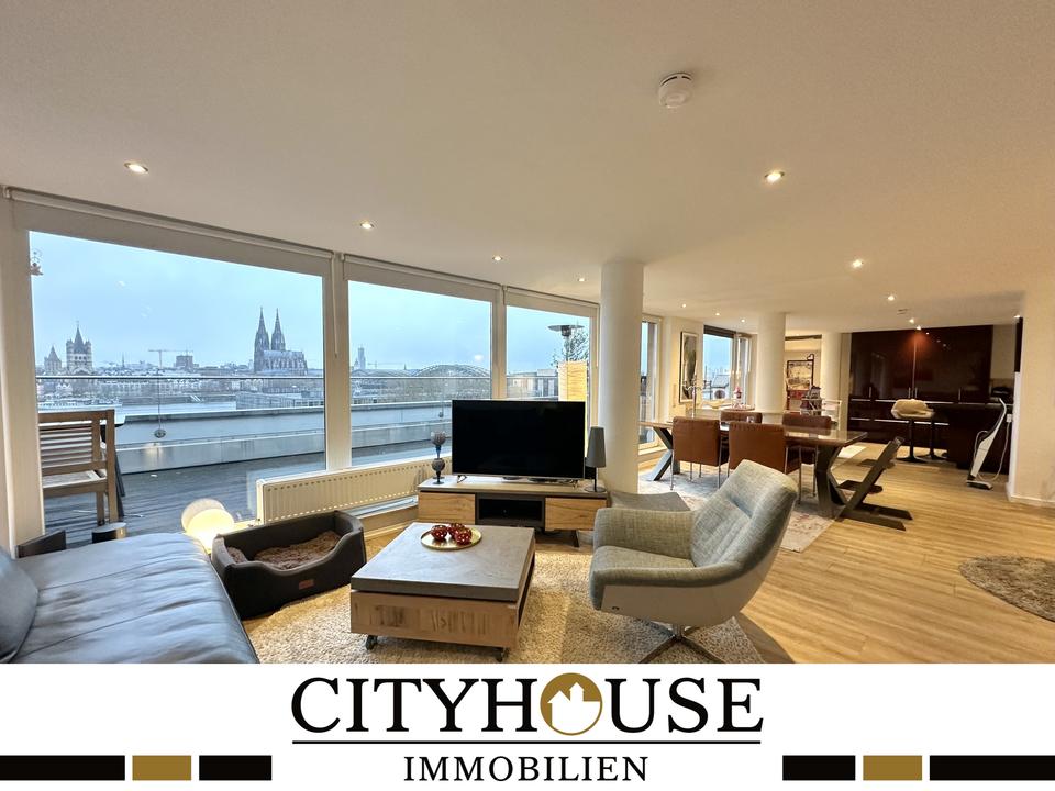 Thumbnail-CITYHOUSE: Penthouse - Kölns schönster Blick auf den Dom! 90 m² Terrasse in Süd-West-Ausrichtung