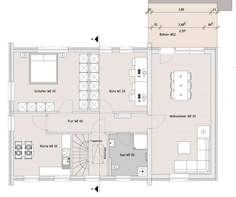 Thumbnail-3 Zimmer 95 m² | Balkon | Küche | Stellplatz | keine Dachschrägen