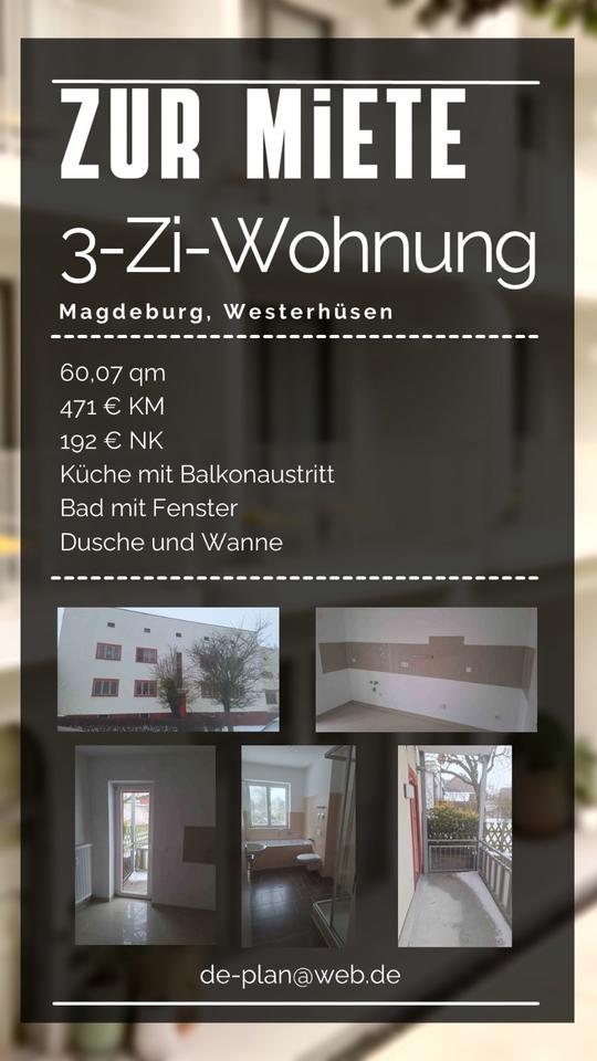 Thumbnail-3-Zimmer-Wohnung Magdeburg Westerhüsen WG geeignet