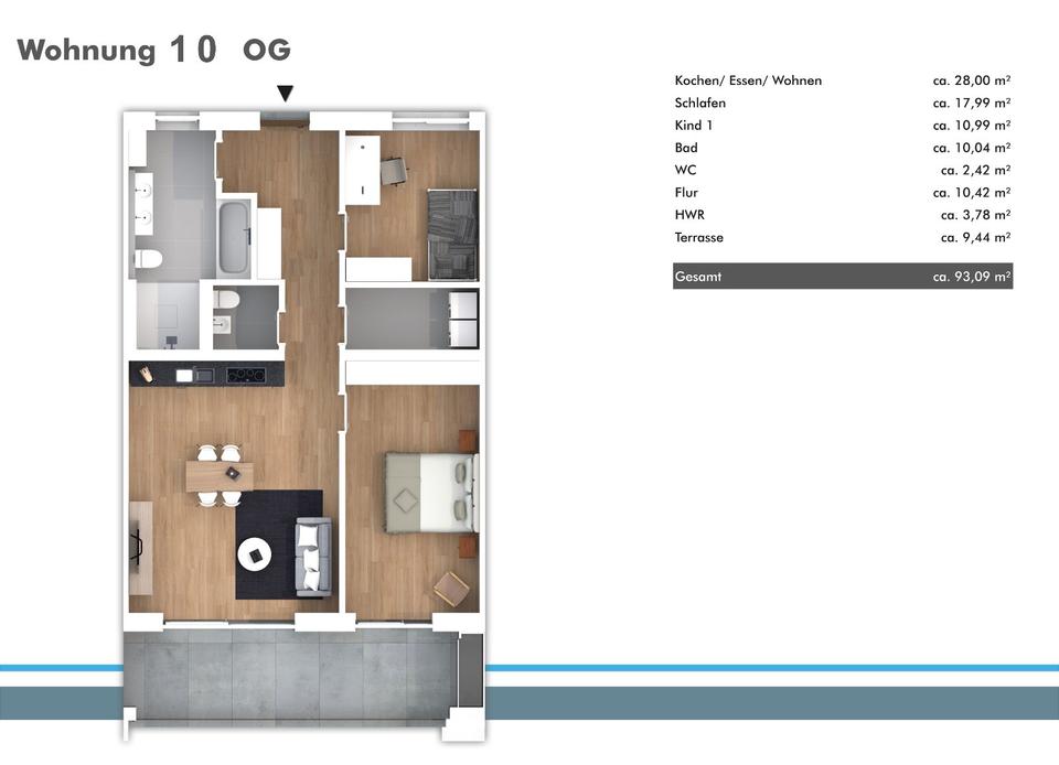 Thumbnail-Eigentumswohnung Neubau, Modern Stadtmitte WG10
