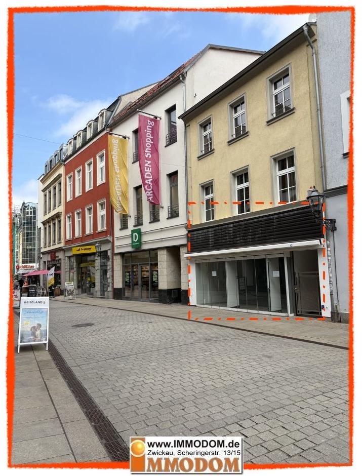 Thumbnail-Große Ladenfläche in Zwickaus 1A-Fußgängerzone – etabliertes Umfeld, starke Nachbarschaft