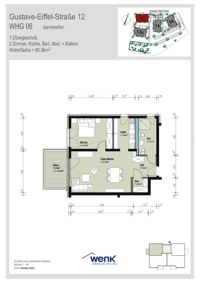 Thumbnail-Neubau Erstbezug - Moderne 2 ZKB-Wohnung mit Balkon in beliebter